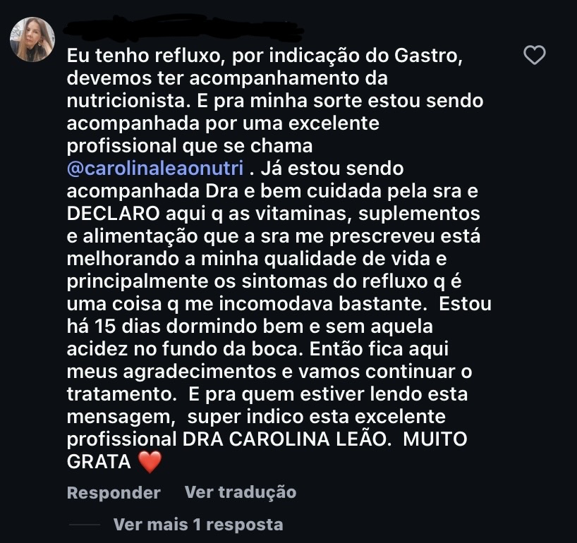 Depoimento — Refluxo