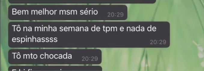 Depoimento — Pele e TPM